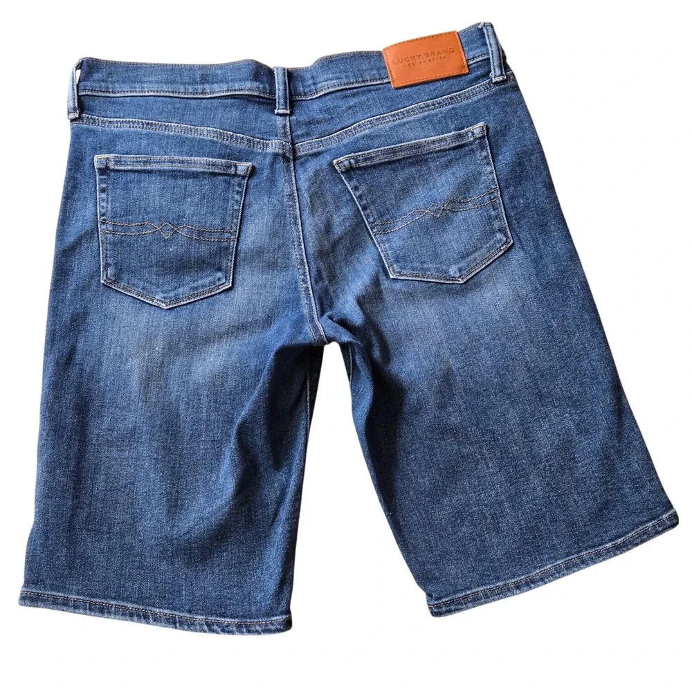 Lucky Brand Los Angeles Denim Bermuda Shorts Women's 8/29 Blue Stretch